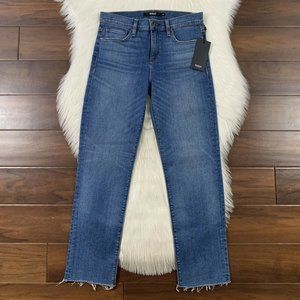 Hudson Womens Size 25 Medium Wash Nico Mid Rise Crop Straight Denim Jeans